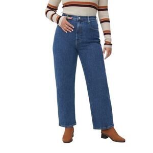 Everlane The Way High Low Stretch Jean in Vintage Indigo size 28 Long